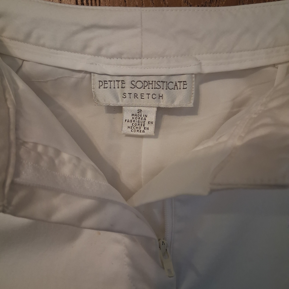 Petite Sophisticate Off-White Straight Leg Pants - Picture 2 of 10